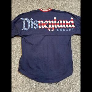 Disneyland Disney Parks Americana Adult XS Blue‎ Red Star Spirit Jersey